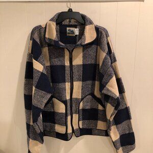 Black & Tan Plaid Cabin Fever Coat, Size XL